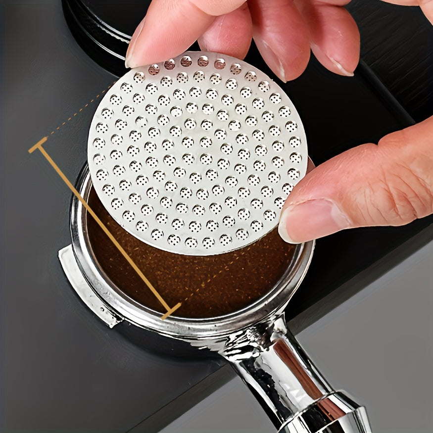 1 piece of 51mm/53mm/58mm Coffee Portafilter Screen, made of reusable 304 stainless steel with Puck Filter Accessory