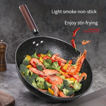 1 piece of cookware set including woks, stir-fry pans, griddle, chef's pans, and non-stick maifan stone skillet suitable for gas stove tops and induction cookers. PFOA free and perfect for all your cooking needs. Ideal for kitchenware, kitchen supplies