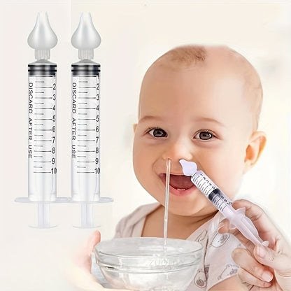 Youngsters' Nasal Irrigator Set, with Syringe and Aspirator, Easy to Use - 10ml Capacity, Made of Silicone, Available in Multiple Colors, Ideal for Young Children's Nasal Care