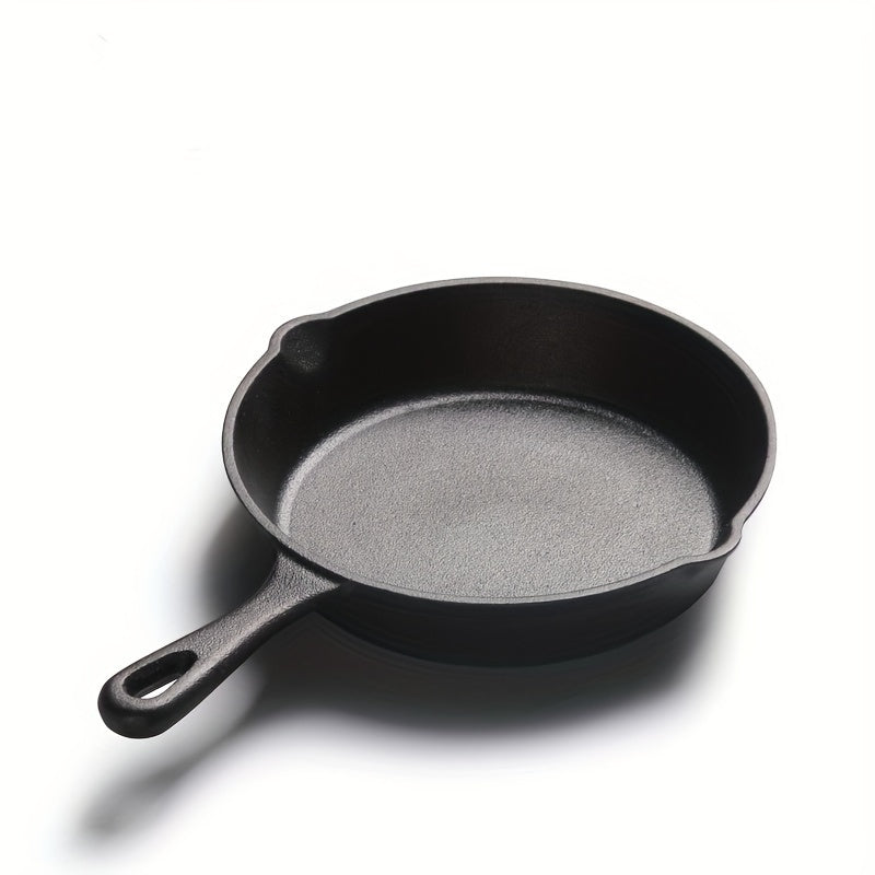 [Highly Rated] Multi-Purpose Cast Iron Skillet with Non-Stick Surface, Perfect for Cooking Steaks and Eggs on Gas or Induction Cooktops, Ideal for Outdoor Camping and Travel - Offered in 12.7cm, 15.24cm, and 17.78cm Variants