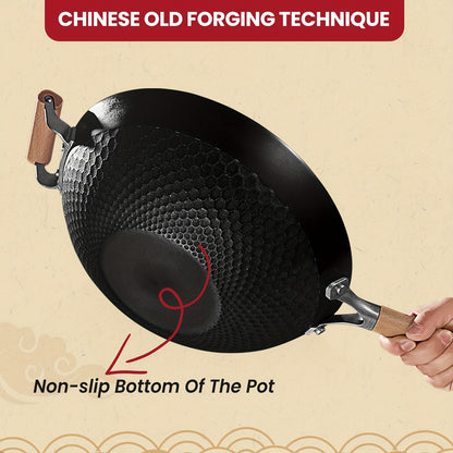 1 piece of a versatile cooking pan set including a cast iron omelette pan, uncoated iron cooking pan, Chinese wok, traditional Japanese pan, and black carbon steel pan. Suitable for use on electric, induction, and gas stoves.