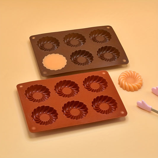 1 piece of Chocolate Mold, 3D Silicone Mold with 6 Cavities for Cookies and Cakes. This Baking Tool is a must-have Kitchen Accessory.