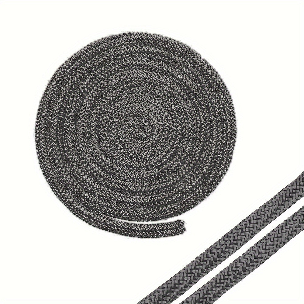 1 piece of fireproof seal rope gasket designed for wood burning stove doors. Features a diameter of 6-12mm and a length of 2 meters. This gasket is highly temperature resistant and is an essential fireplace accessory for home heating.