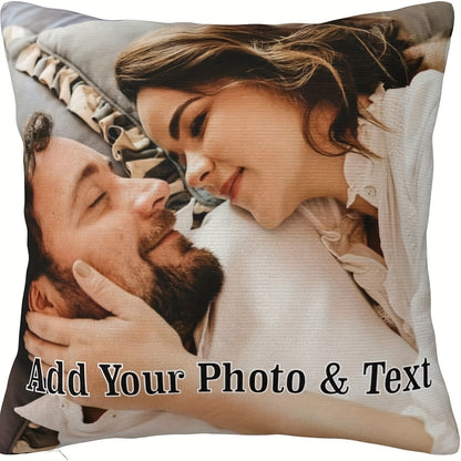 1 piece of Customized Pillow Cover for Home Decoration, featuring Valentine's Day, Christmas, Thanksgiving, and New Year Pattern. Perfect as a Family Gift or Wedding Anniversary Gift. Single-sided Print on a cover measuring 45.72x45.72 cm, Pillow Core