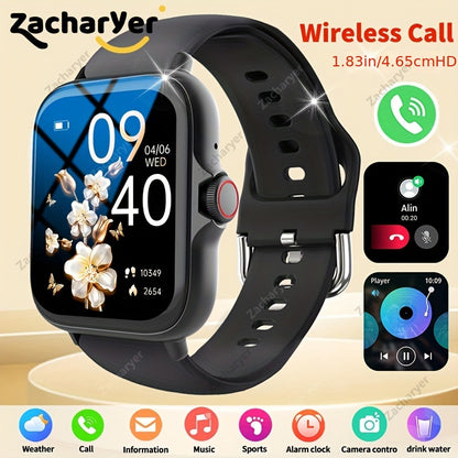 Zacharyer Smartwatch is a versatile and stylish smart sports watch with a full touch screen. It allows you to answer and make calls, receive message reminders, and customize your dial wallpaper. This watch is suitable for both men and women and is