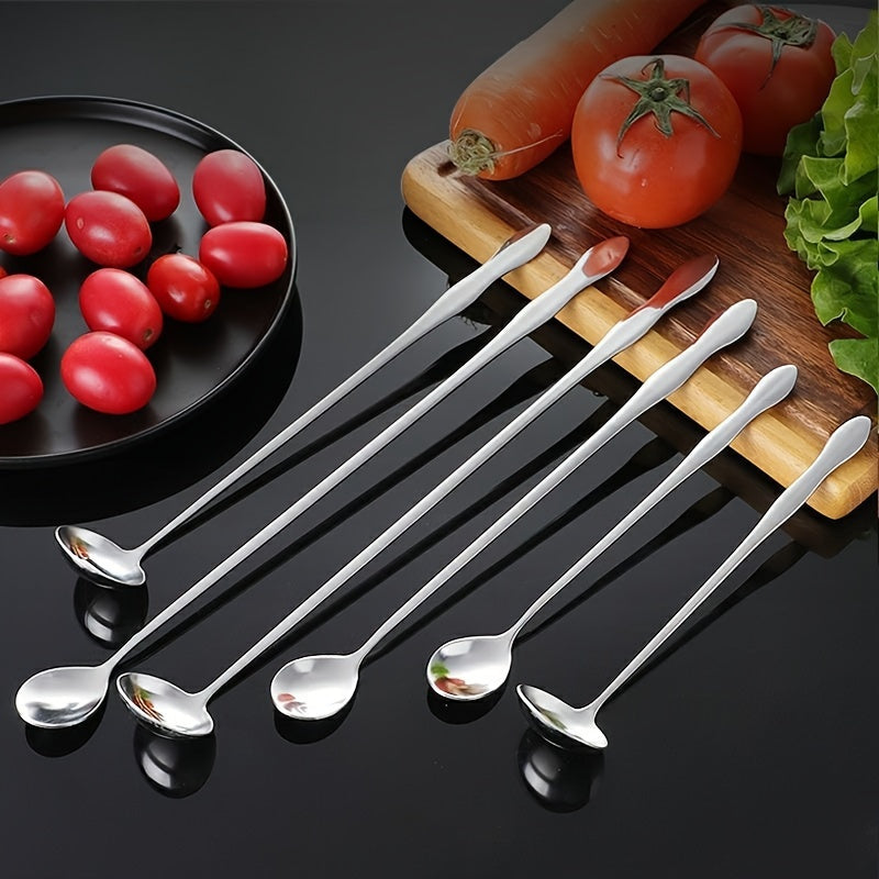 1 Pack of 3 or 6 Long Handle Coffee Stirring Spoons, Mini Espresso Spoons