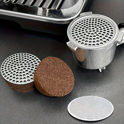 1 piece of 51mm/53mm/58mm Coffee Portafilter Screen, made of reusable 304 stainless steel with Puck Filter Accessory