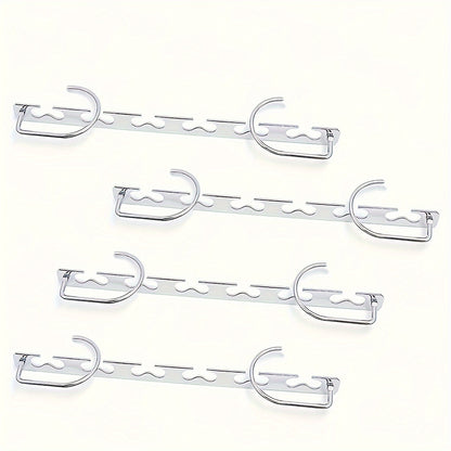 1 piece of a 6-hole metal clothes hanger, designed for durability and to help save space in your bedroom, closet, wardrobe, home, or dormitory for better organization.