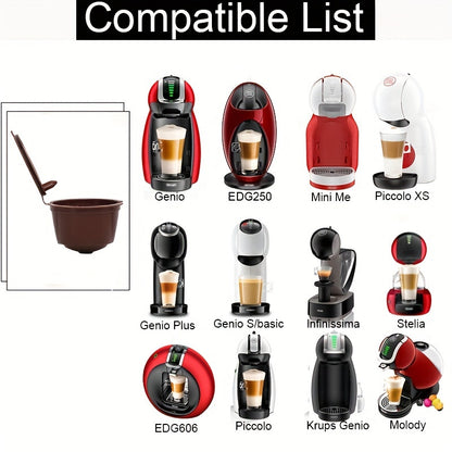 [Top Pick] 1/3pcs Reusable Coffee Pods, Works with DOLCE GUSTO Coffee Machine, Eco-Friendly Refillable Coffee Filters