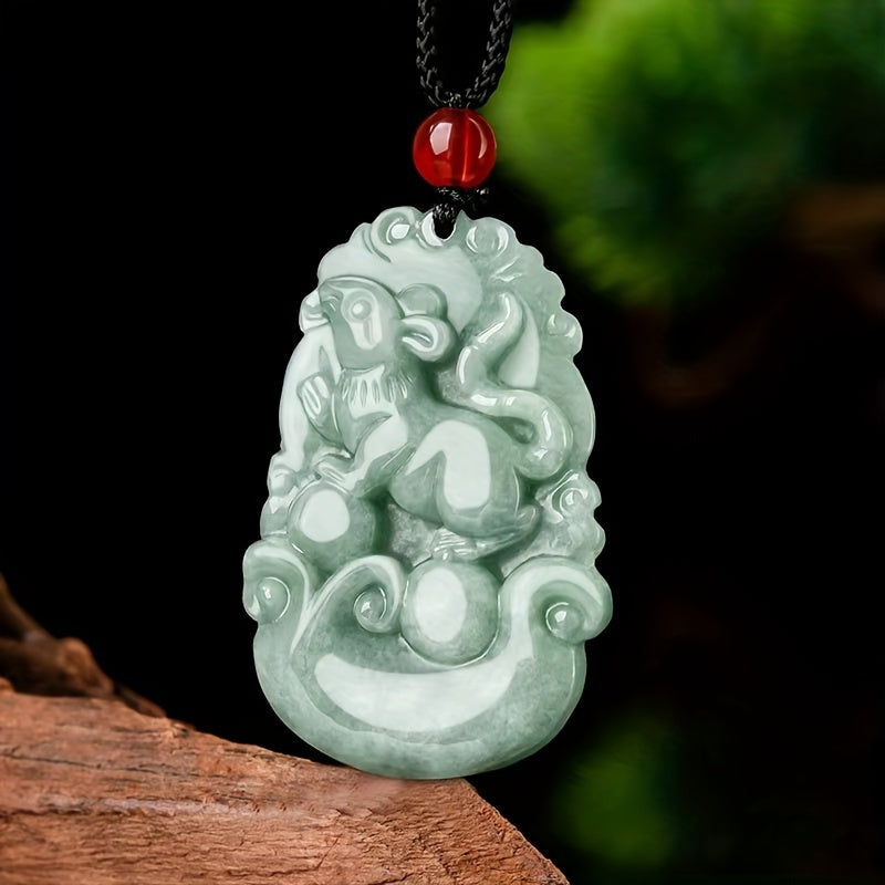 [Trendy Option] Embrace your Chinese zodiac with a gorgeous pendant made of natural stone. Pick from Rat, Ox, Tiger, Rabbit, Dragon, Snake, Horse, Sheep, Monkey, Chicken, Dog, or opt for a full set of Chinese zodiac pendants. Stay fashionable and stylish!