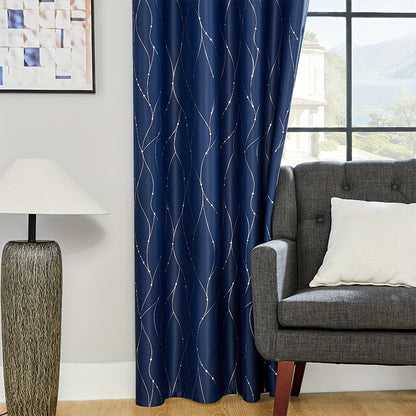 1 piece of geometric pattern curtain with heat insulating properties, featuring an oil print design for blackout purposes. This curtain has grommet top details and is suitable for home decor in the bedroom, living room, office, and study room.