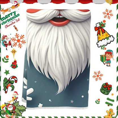 1 piece of 18 by 66.04 cm Christmas themed Merry Christmas Santa Claus Fabric Material In Assorted Designs And Colors.