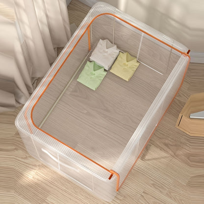 1 piece of Clothes Storage Box, featuring a Steel Frame with Large Capacity for organizing, Folding design for easy storage, suitable for Quilts and other household items. This Waterproof and Moisture-proof Wardrobe Storage Box is a must-have accessory