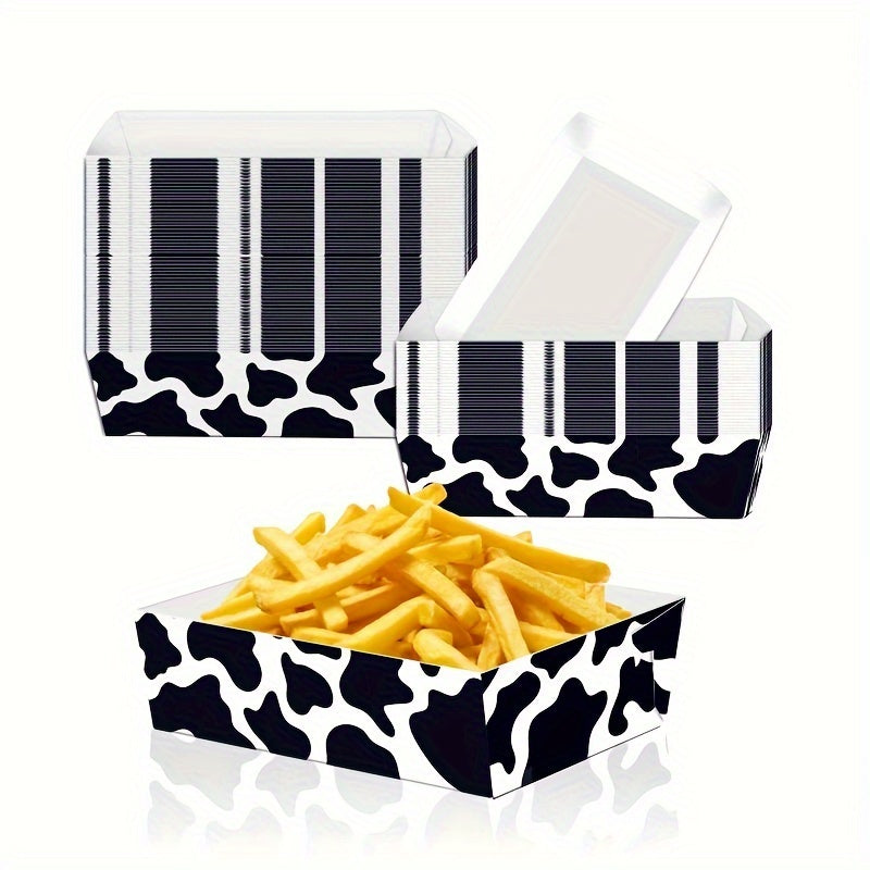 - Pack of 24 Cow Square Boxes: Ideal for Cow Farm Themed Birthday Parties and Party Decorations
- Popcorn Paper Bags and Disposable Food Bags for Snacks and Food Storage
- Kitchen Supplies for Cow Farm Theme Events and Gatherings