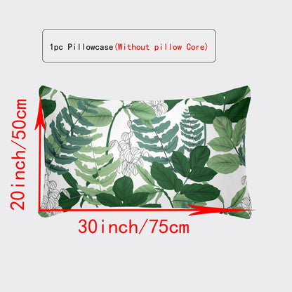 [Top Pick] Luxuriously Soft & Breathable Pillowcase - Featuring Envelope Closure and Multiple Size Options (30x50, 51x66, 50x75) - Stylish Floral & Botanical Patterns in White, Silver, Red, Purple, Grey, Pink, Lucky Clover, Maple Leaf, and Green Plants -