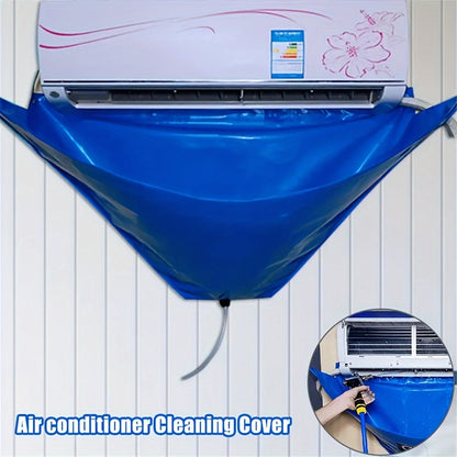 1 piece of Hanging Air Conditioner Thickened Cleaning Cover (95/130cm) for Home Dust Removal. Includes Cleaner Water Bag Set with Brush, Towel, and Water Pipe for a Special Air Conditioner Cleaning.