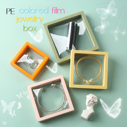 [Best Seller] One piece of transparent PE film jewelry box designed for showcasing necklaces, earrings, rings, and other jewelry on counters. The box measures 9cm * 9cm and is sealed to prevent moisture, ensuring that your jewelry remains free from