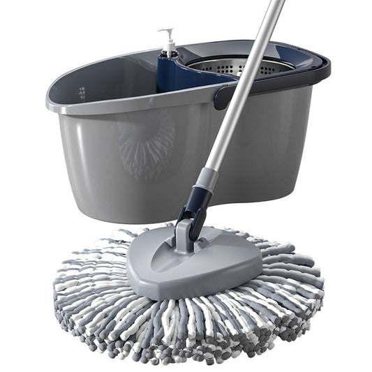 - Efficiently clean your living room floors with the 1pc Spin Mop and Bucket set, featuring an easy wring mop for quick and effective cleaning. This manual rotating mop also includes a dehydration function for easy water removal.