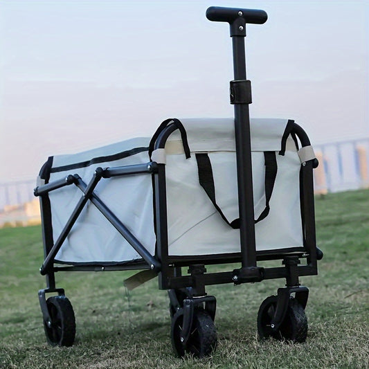 - Stainless steel foldable handcart for easy outdoor camping
- Ideal for transporting food service equipment and supplies
- Perfect for commercial transportation and storage needs
- Great for RV trips, camping, picnics, office, and travel purposes