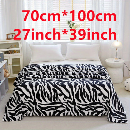 Zebra Patterned Blanket, Luxuriously Soft Throw Blanket Ideal for Snuggling Up on the Couch, Sofa, Office, Bed, Camping or Travel. The perfect multi-purpose gift blanket that can be used in all seasons.