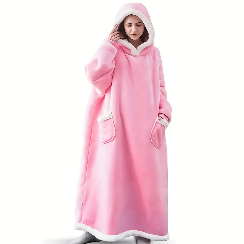 1 piece Hoodie Wearable Blanket for both Women and Men, an Oversized Blanket Sweatshirt that is Super Soft, Warm, and Comfortable. This Wearable Blanket Hoodie is perfect for Adults and comes with a Big Pocket for convenience. It can also be used as