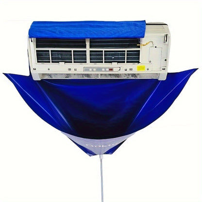 1 piece of Hanging Air Conditioner Thickened Cleaning Cover (95/130cm) for Home Dust Removal. Includes Cleaner Water Bag Set with Brush, Towel, and Water Pipe for a Special Air Conditioner Cleaning.