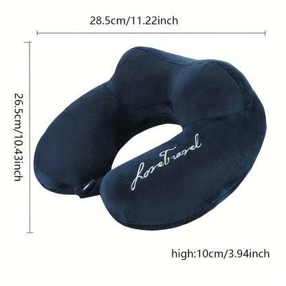 1 piece of a U-shaped pillow for neck and cervical spine support, suitable for napping in the office, students, traveling by plane or boat, or driving.