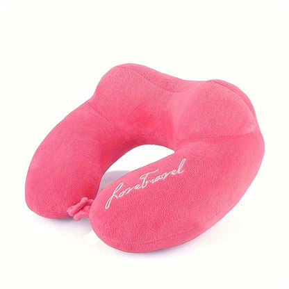 1 piece of a U-shaped pillow for neck and cervical spine support, suitable for napping in the office, students, traveling by plane or boat, or driving.