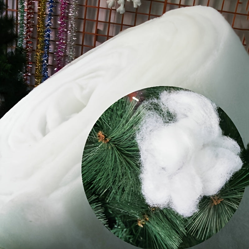 1 piece of Artificial Snow Roll - Perfect for Christmas tree decoration, party table mat, table decoration, or white photo background. This thick, soft blanket holiday fake snow blanket cover is ideal for DIY projects and filling material.