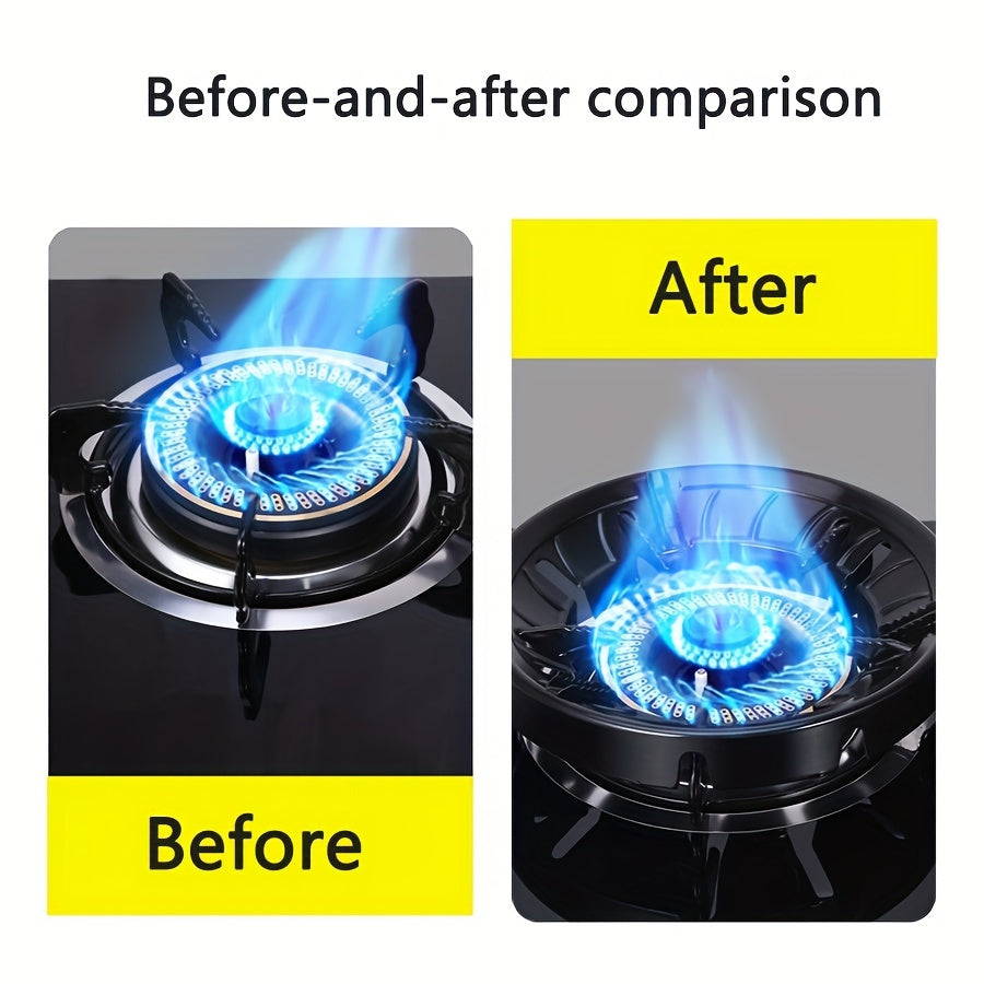 [A Popular Choice] Windproof Gas Stove Draft Shield for Efficient Cooking - Enamel Finish, Fits Different Pot Types, Supports Energy-Saving