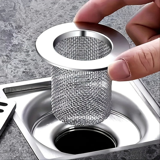 Stainless Steel Kitchen Sink Strainer - Efficient Food Catcher and Drain Filter for Easy Cleaning, Ideal for Household Use