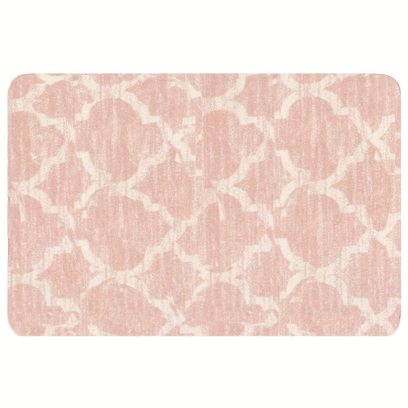 1 piece of a simple and irregular graphic pattern carpet, designed to be soft, non-slip, and dirt-resistant. Perfect for use as a floor mat in the living room, kitchen, or bathroom. This square mat weighs 480g and has a thickness of 1cm. Ideal for adding