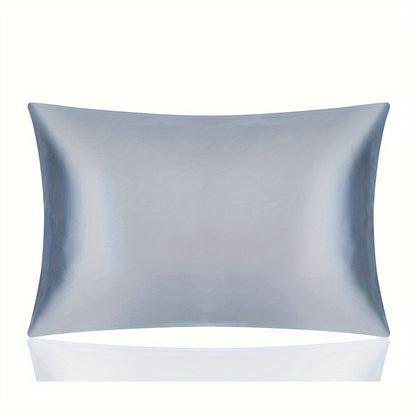 1 piece of 100% Pure Mulberry Silk Pillowcase, 19mm, designed for both hair and skin. Features natural smooth silk on both sides, with a hidden zipper closure. Pillow core not included.