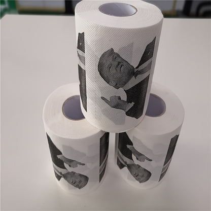 Introducing the Talking Piece Trump-Themed Toilet Paper! This 2-ply paper is perfect for home, restaurants, hotels, and travel. Great for Halloween and Christmas decorations, Valentine's Day parties, and more.