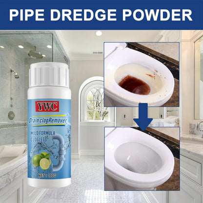 1 pack of Pipe Dredging Powder for dissolving toilets, toilet floor drains, kitchen sewers, oil blockages, and deodorizing. Specifically formulated for use in dissolving toilets, toilet floor drains, kitchen sewers, and oil blockages, and is ideal for RV