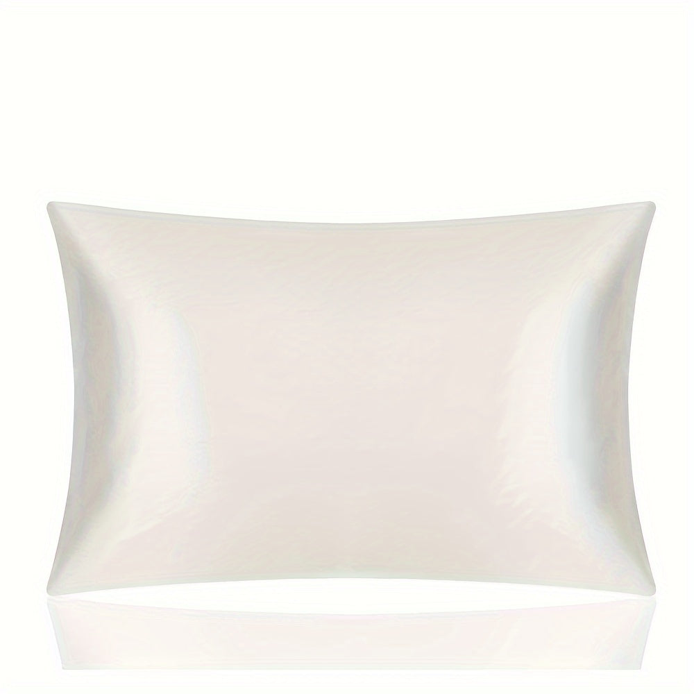 1 piece of 100% Pure Mulberry Silk Pillowcase, 19mm, designed for both hair and skin. Features natural smooth silk on both sides, with a hidden zipper closure. Pillow core not included.