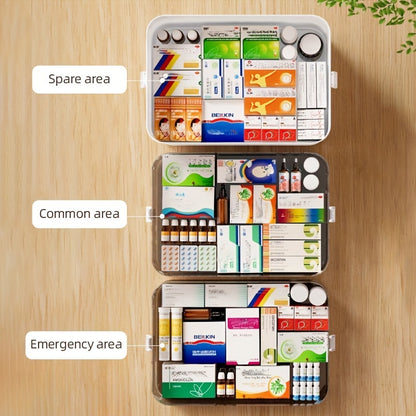 1 piece of a sturdy and convenient medicine organizer - Made of waterproof material, with multiple compartments for storing medicines at home and while traveling. It is lightweight, easy to clean, and can be stored under the bed.