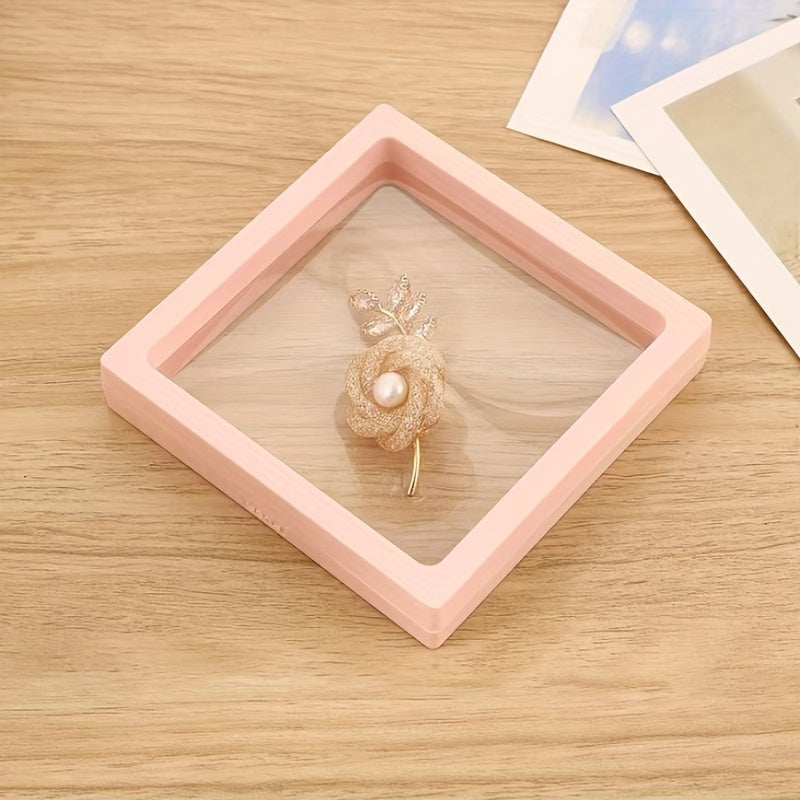 [Best Seller] One piece of transparent PE film jewelry box designed for showcasing necklaces, earrings, rings, and other jewelry on counters. The box measures 9cm * 9cm and is sealed to prevent moisture, ensuring that your jewelry remains free from