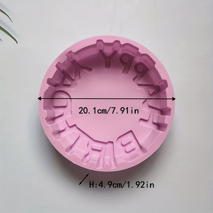 1 piece of Birthday Cake Pan (20.09cm) is available in silicone material. This HAPPY BIRTHDAY Baking Pan can be used for various baking purposes and is a handy addition to your collection of oven accessories, baking tools, kitchen gadgets, and home