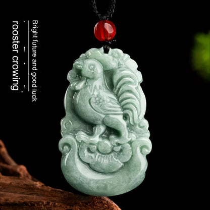 [Trendy Option] Embrace your Chinese zodiac with a gorgeous pendant made of natural stone. Pick from Rat, Ox, Tiger, Rabbit, Dragon, Snake, Horse, Sheep, Monkey, Chicken, Dog, or opt for a full set of Chinese zodiac pendants. Stay fashionable and stylish!