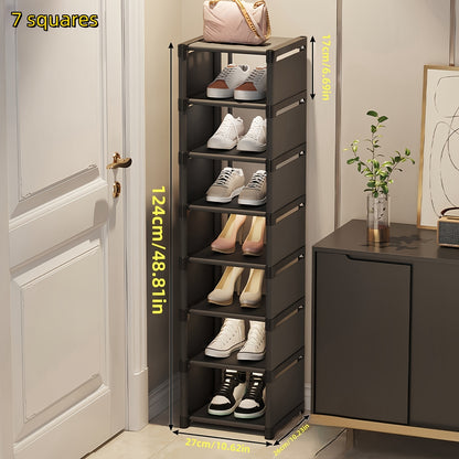 1 Multi-Tier Fabric Shoe Rack with Metal Frame - Space-Saving and Simple Assembly - Great Storage Option for Entryway, Bedroom, or Hallway - Suitable for Sneakers, Slippers, and Sandals - A Stylish Addition to Your Thanksgiving, Halloween, and Christmas