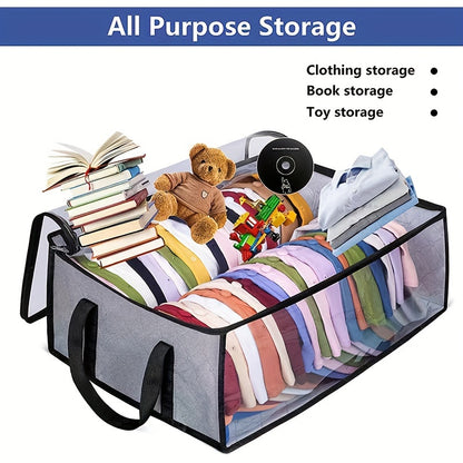 1 or 2 pieces of Hat Storage Dust Bags, Foldable Storage Bags for Hats and Clothes, Hanger Visible Storage Box with Transparent Plastic Lid and Windows, Organizer to Preserve Hat Shape and Keep it Clean.