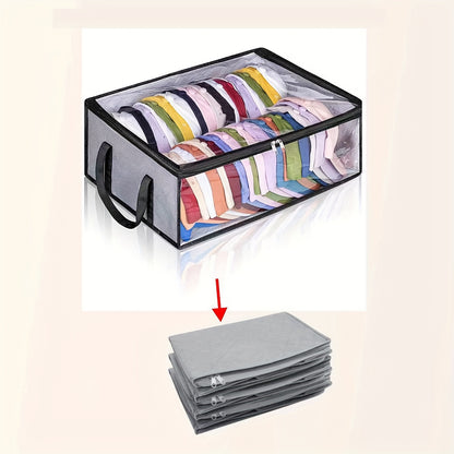 1 or 2 pieces of Hat Storage Dust Bags, Foldable Storage Bags for Hats and Clothes, Hanger Visible Storage Box with Transparent Plastic Lid and Windows, Organizer to Preserve Hat Shape and Keep it Clean.