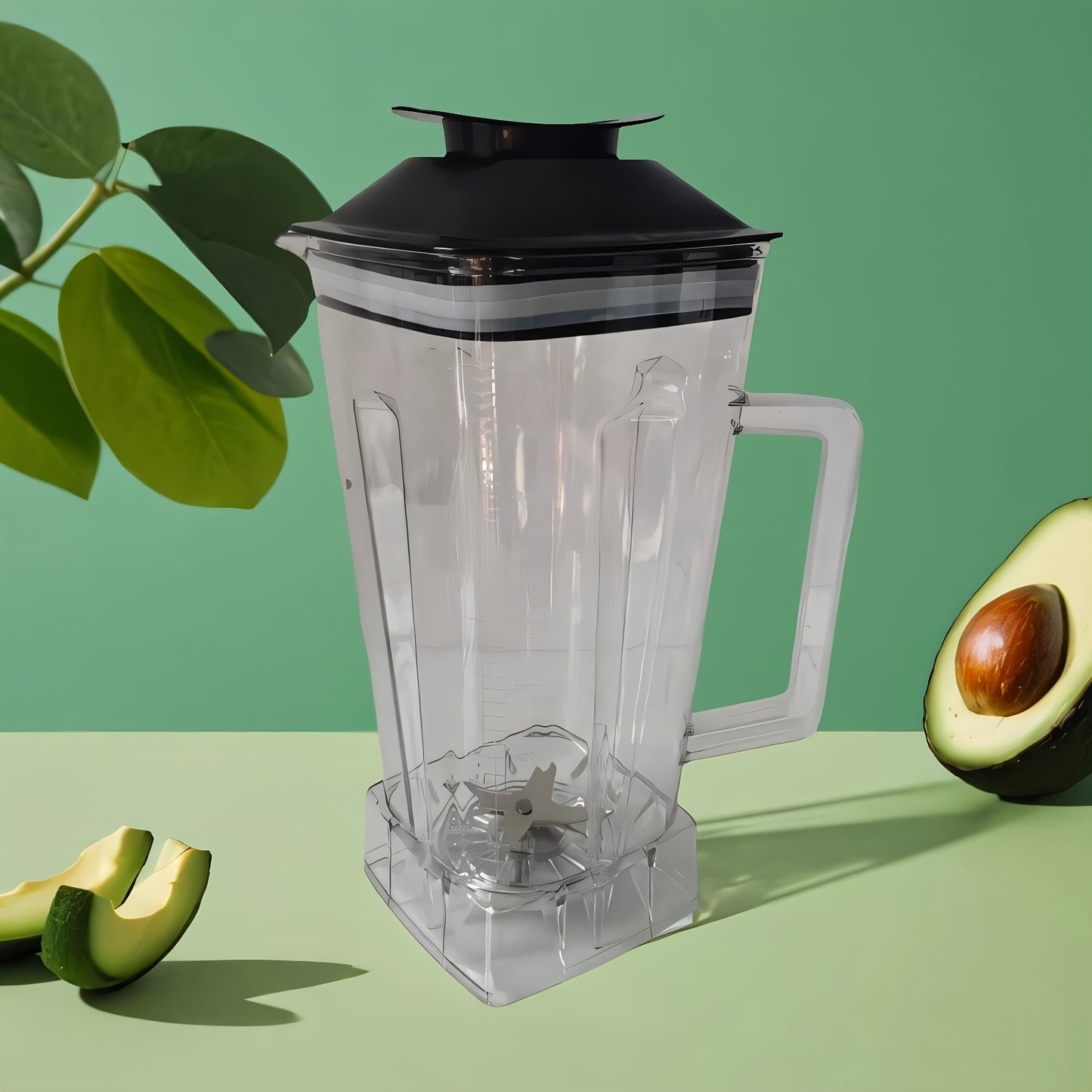 - "High-Quality 2L Blender Pitcher with Handle, Made from Food-Grade Plastic, Ideal for Making Smoothies, Soups, and Purees. Comes with Spiral Blade and Foam Lid, Compatible with High-Speed Blender Base