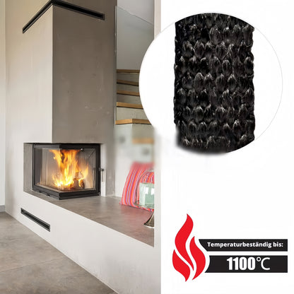 - Black Flat Stove Rope with Self-Adhesive Backing - Available in 10mm, 15mm, and 20mm Sizes
- Ideal for Sealing Glass Fireplace Doors and Air Purifiers
- Simple Installation Process, No Power Required
- 6.5ft Length for Convenient Application