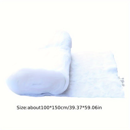 1 piece of Artificial Snow Roll - Perfect for Christmas tree decoration, party table mat, table decoration, or white photo background. This thick, soft blanket holiday fake snow blanket cover is ideal for DIY projects and filling material.