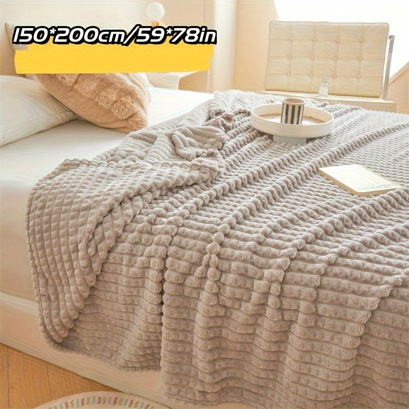 Yellow Ultra-Soft Plush Throw Blanket - Ideal for Travel, Sofa, Bed & Home Decor | Cozy Comfort for All Seasons