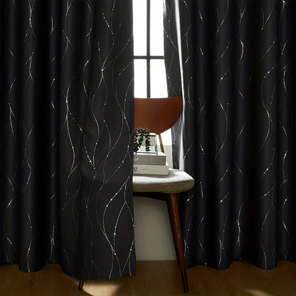 1 piece of geometric pattern curtain with heat insulating properties, featuring an oil print design for blackout purposes. This curtain has grommet top details and is suitable for home decor in the bedroom, living room, office, and study room.