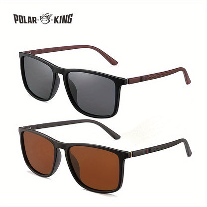 1 pair or 2 pairs of Retro Classic Lowkey Cool Square Polarized sunglasses, perfect for men and women for casual business, outdoor sports, parties, vacations, travel, driving, fishing, and as photo props. An ideal choice for a gift.