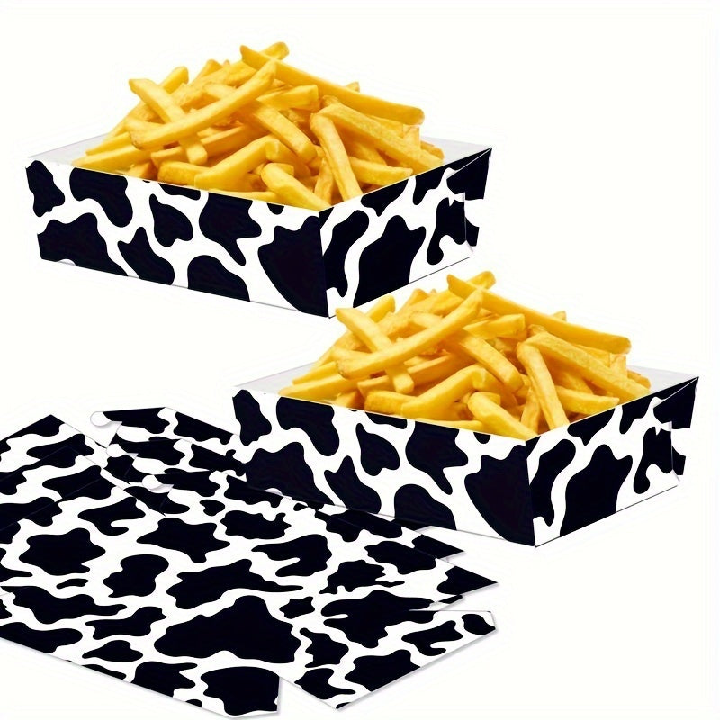 - Pack of 24 Cow Square Boxes: Ideal for Cow Farm Themed Birthday Parties and Party Decorations
- Popcorn Paper Bags and Disposable Food Bags for Snacks and Food Storage
- Kitchen Supplies for Cow Farm Theme Events and Gatherings